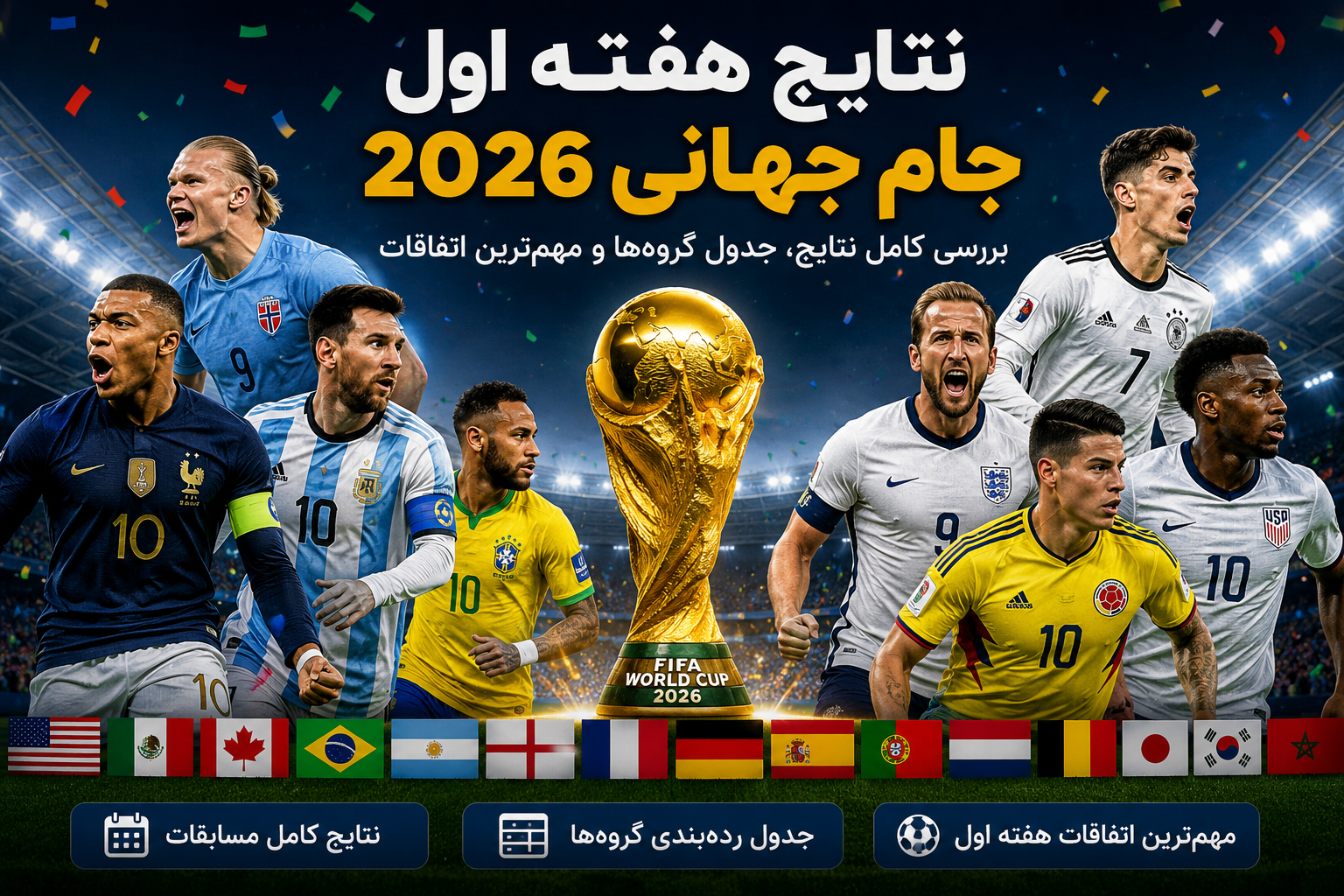 نتایج هفته اول جام جهانی