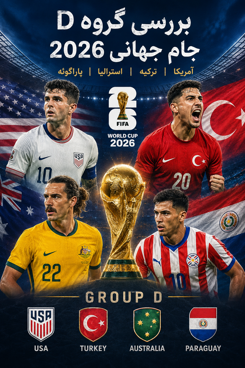 بررسی گروه D جام جهانی 2026؛