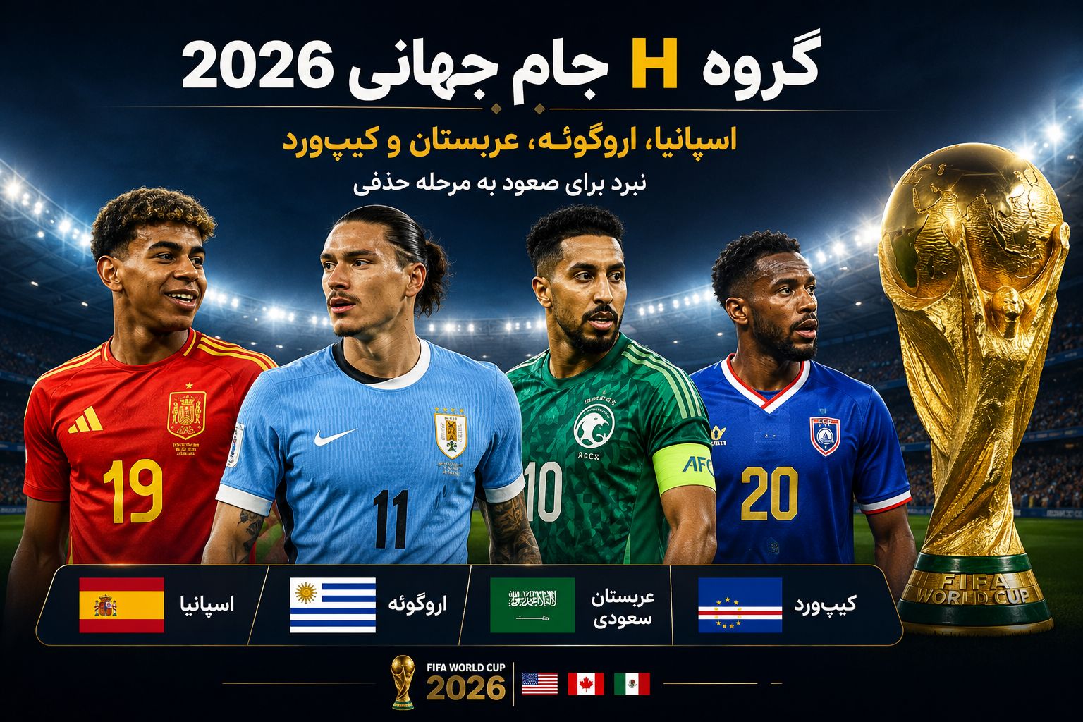 بررسی گروه H جام جهانی 2026